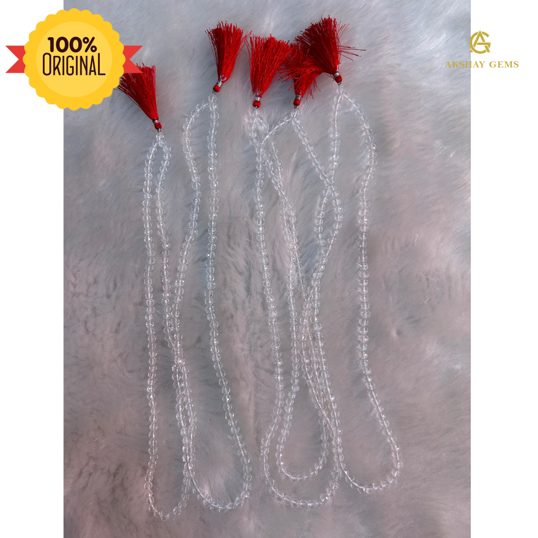 108 Faceted Spatik Beads Japa Mala – 8mm / With Knot